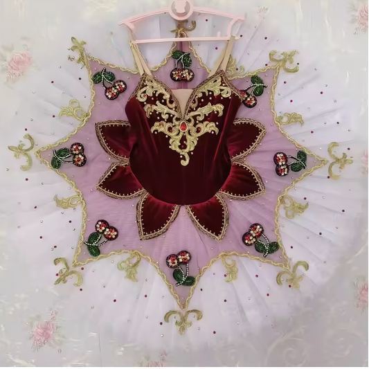 Crimson Bloom Professional Tutu