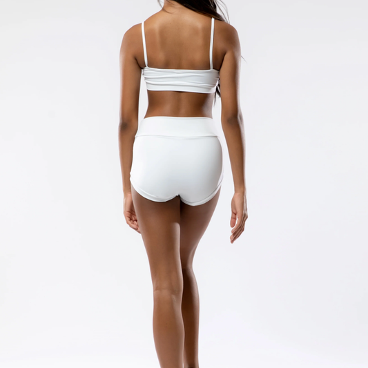 Contrast Strap Crop & High-Waist Short