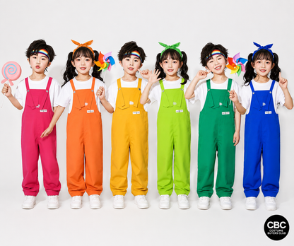 Candy Crew Overalls – Hip Hop Dance Costume – Costume Buyers Club