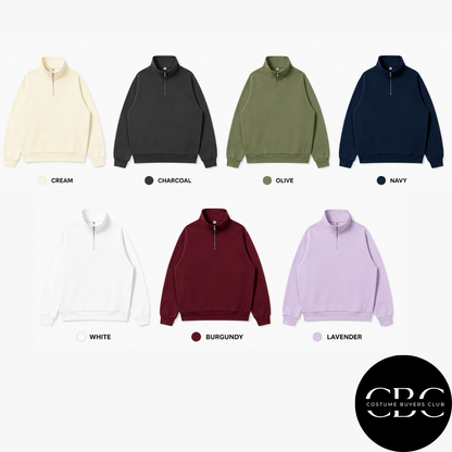 Custom Printed Quarter Zip Sweatshirts