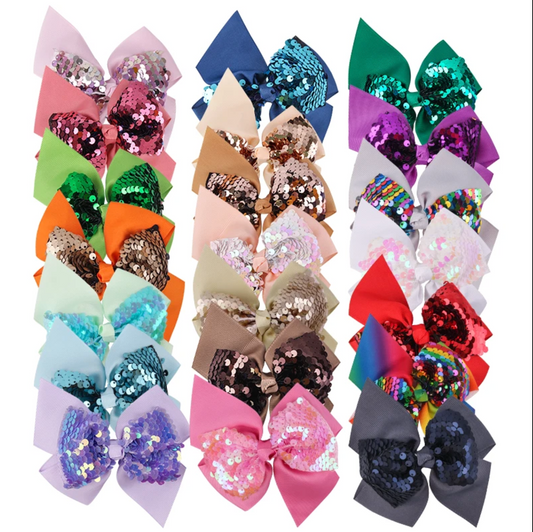 4.5 Inch Gross Clip Sequinned Bows